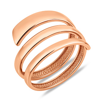 Фото Широкое золотое кольцо без камней (арт. 1401154)