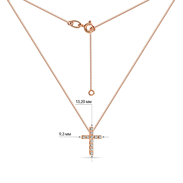 Кольє з червоного золота з діамантами (арт. Ц011277015) – зображення 3