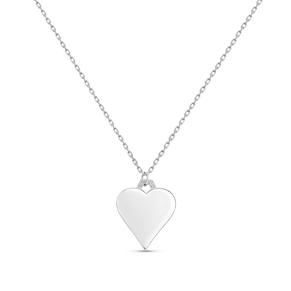 Серебряное колье Сердце с дорожкой из фианитов (арт. 7507/2492) – изображение 1