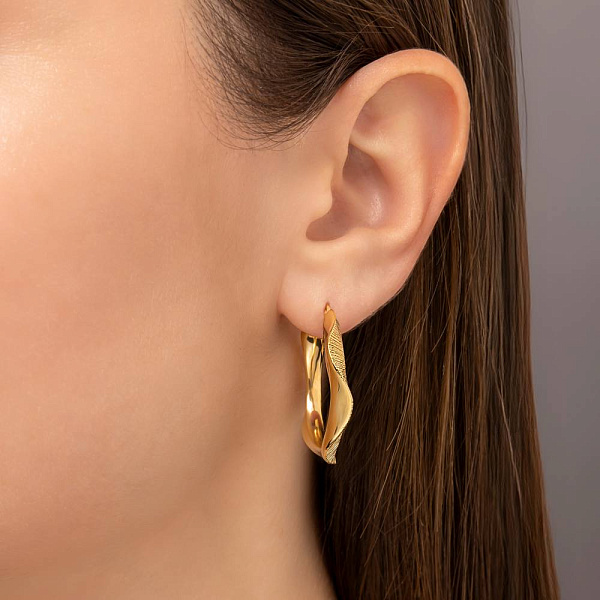 Сережки з жовтого золота Francelli (арт. е1091773/30ж) – зображення 2