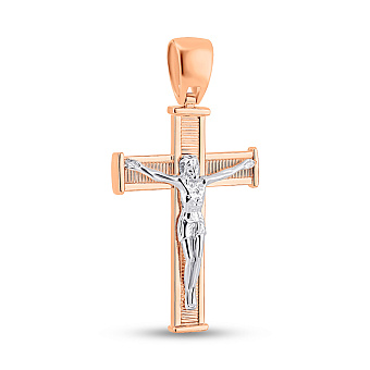 Золотой крестик с распятием (арт. 500684)