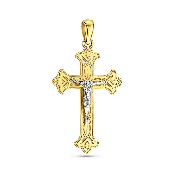 Хрестик з розп'яттям з жовтого золота  (арт. 500434ж) – зображення 1