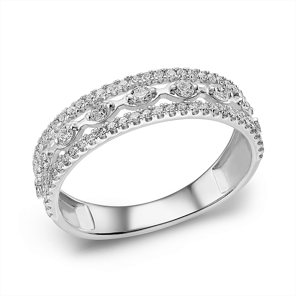 Кольцо из белого золота с бриллиантами (арт. К011638040б) – изображение 1