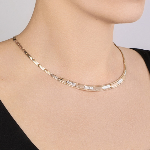 Кольє з червоного золота з родіюванням (арт. 370012р) – зображення 2