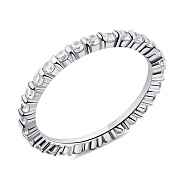 Фото Серебряное кольцо с дорожкой из фианитов (арт. 7501/6235)