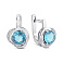 Серебряные серьги с крупным топазом (арт. 7502/2193944Птг) – изображение 1