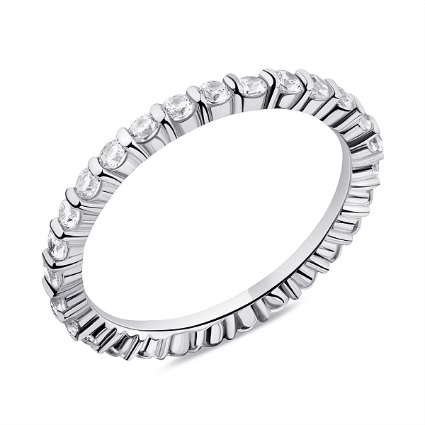 Серебряное кольцо с дорожкой из фианитов (арт. 7501/6235) – изображение 1