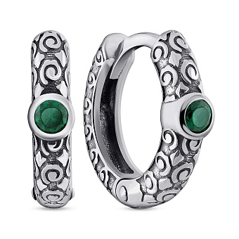 Серебряные серьги-конго с альпинитами (арт. 7902/2407/1аз)