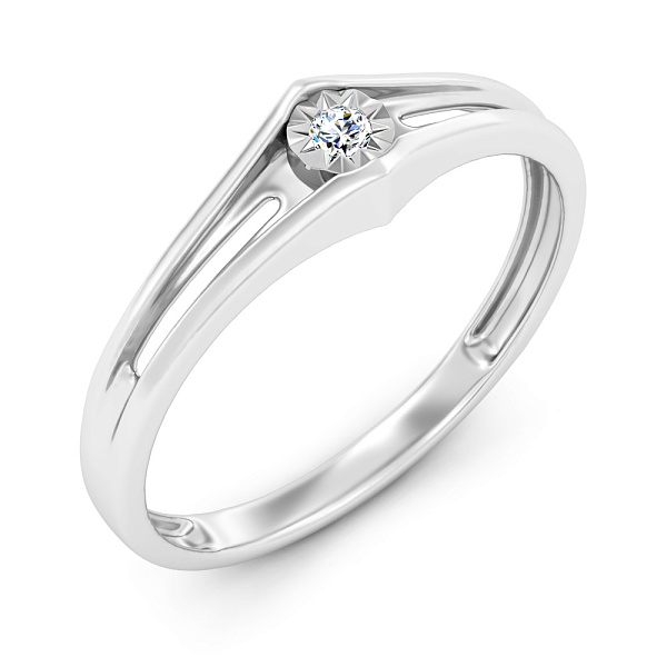 Каблучка з білого золота з діамантом (арт. К011426005б) – зображення 1