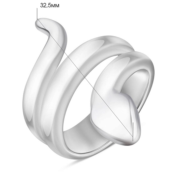 Серебряное кольцо Змея (арт. 7501/6868) – изображение 2