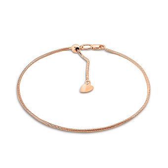 Браслет из красного золота плетение Снейк (арт. 314202з)