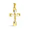 Хрестик з комбінованого золота з розп'яттям (арт. 501524жбм) – зображення 1