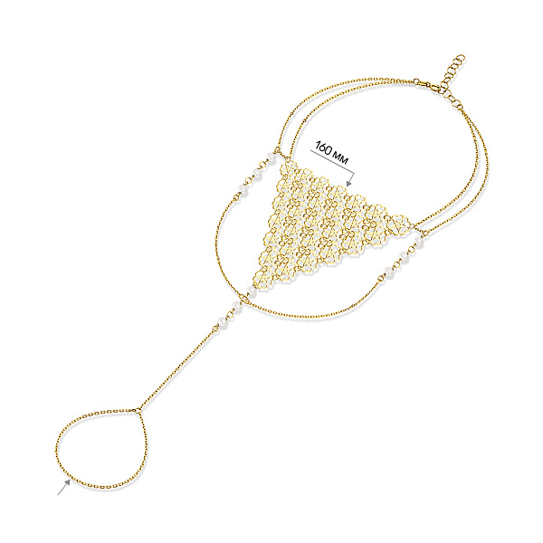 Золотой слейв-браслет на ногу Francelli (арт. 3261038жпрлбн) – изображение 4