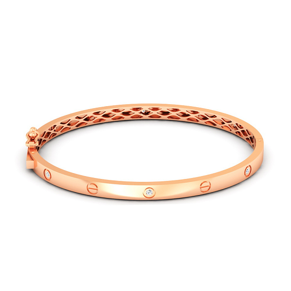 Браслет з червоного золота з фіанітами (арт. 340079) – зображення 1