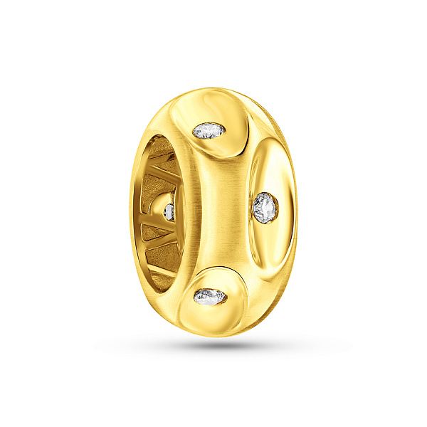 Подвес-шарм из желтого золота с фианитами  (арт. 424772жм) – изображение 1