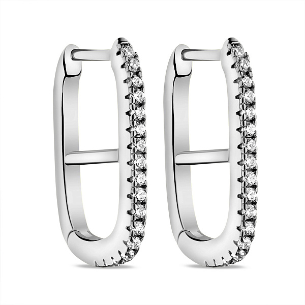 Серебряные серьги с фианитами (арт. 7502/9323/20) – изображение 1