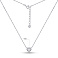 Серебряное колье Сердце с одним фианитом (арт. 7507/2205) – изображение 3
