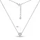 Серебряное колье Сердце с одним фианитом (арт. 7507/2205) – изображение 3