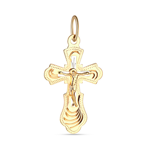 Золотой крестик без камней (арт. 521202ж) – изображение 1