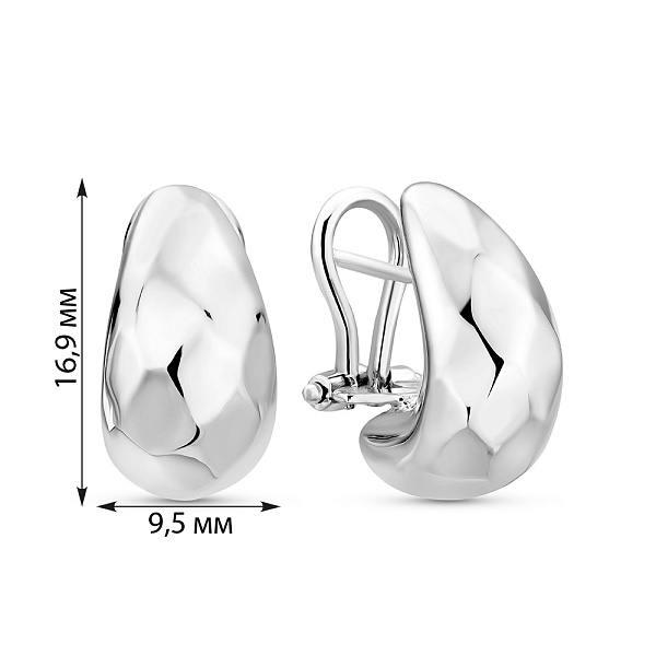 Серьги из белого золота Francelli (арт. 1091848/1б) – изображение 3