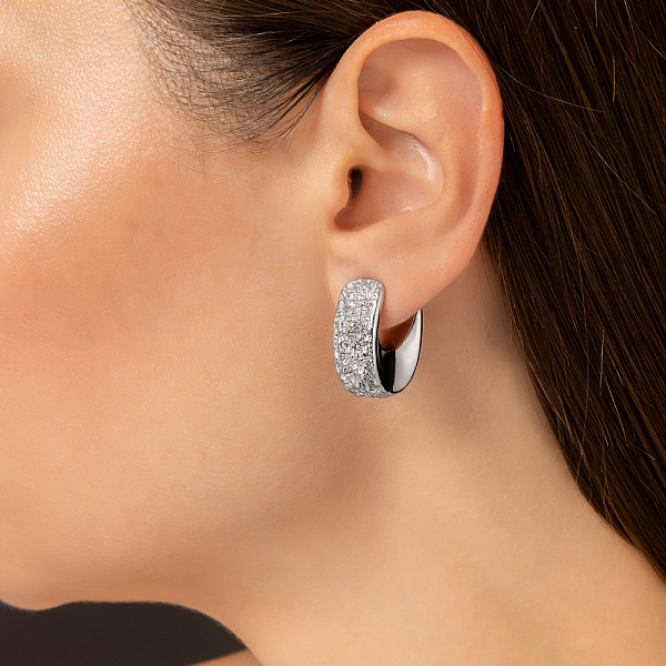 Серьги Francelli из белого золота (арт. е1091982б) – изображение 2