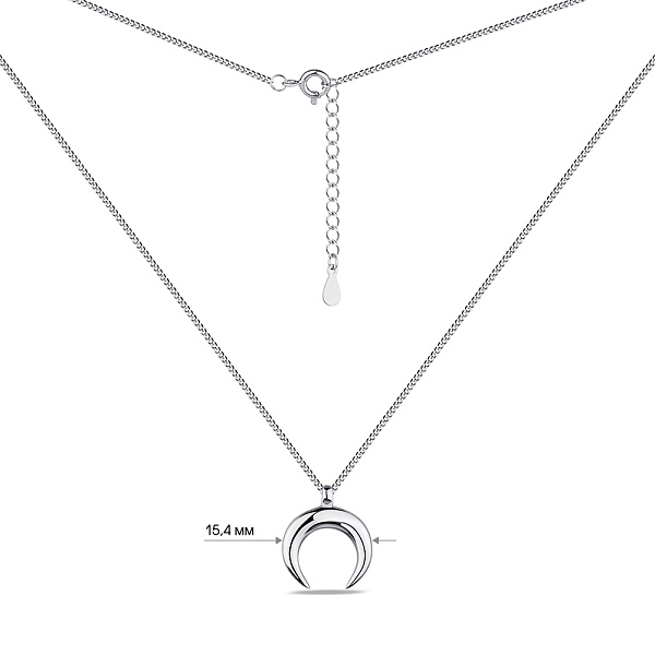 Серебряное колье без камней (арт. 7507/1815) – изображение 3