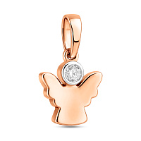 Золотий кулон Янгол з фіанітом (арт. 441084)
