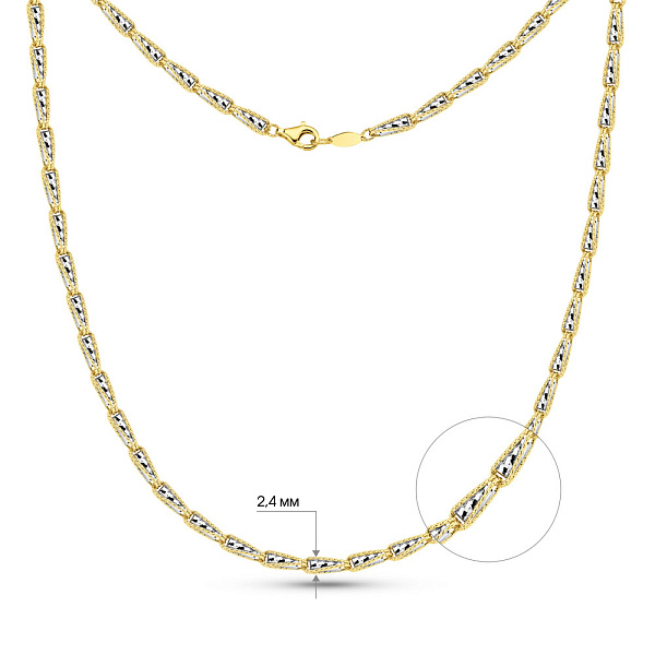 Золотое колье Francelli с родированием (арт. 352691жр) – изображение 4