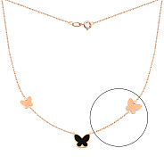 Колье Бабочки из красного золота (арт. 361208еч)