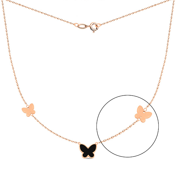 Колье Бабочки из красного золота (арт. 361208еч) – изображение 1