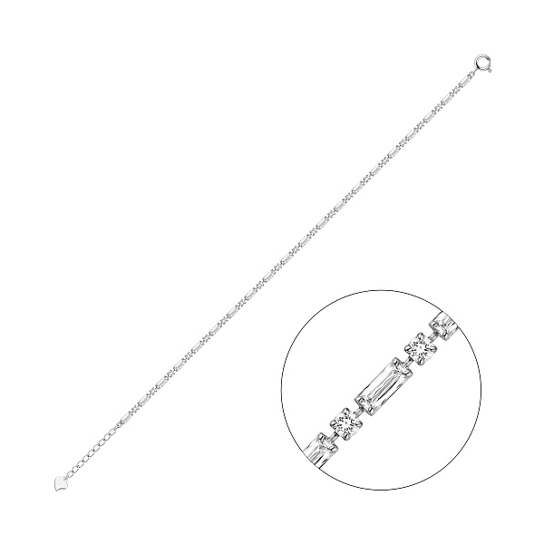 Тонкий серебряный браслет (арт. 7509/5381) – изображение 1