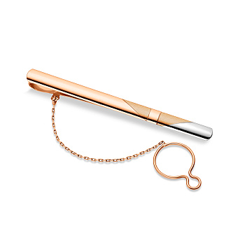 Затискач для краватки з червоного золота з матовим покриттям (арт. 200089рм)