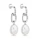 Серебряные сережки с жемчугом (арт. 7518/5762жб) – изображение 1
