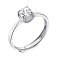 Серебряное безразмерное кольцо с фианитом (арт. 7501/6245) – изображение 1