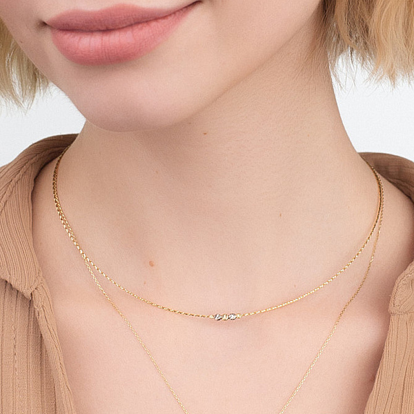 Золотое колье Orbit (арт. 351991жб) – изображение 1