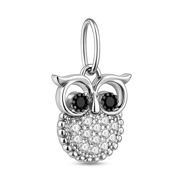 Золотой кулон Сова с фианитами (арт. 440977б) – изображение 1