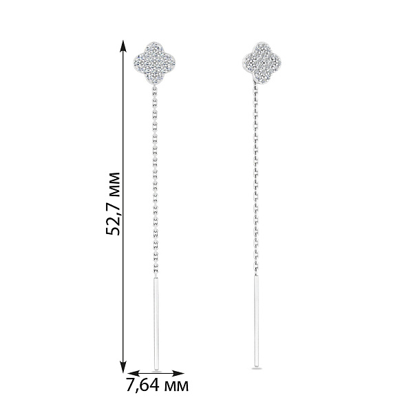 Сережки з золота з діамантами (арт. С011509015б) – зображення 3