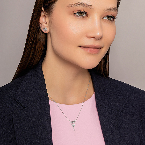 Золоті сережки з діамантами (арт. 2192123202) – зображення 5