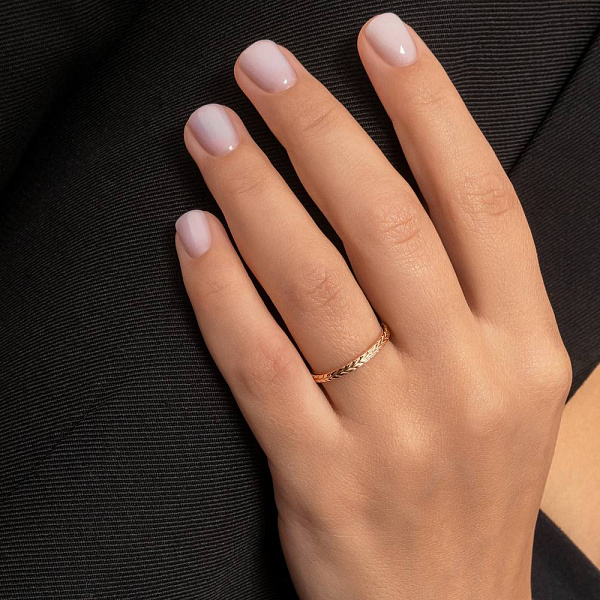 Тонка золота каблучка Колосок (арт. 1401071) – зображення 3