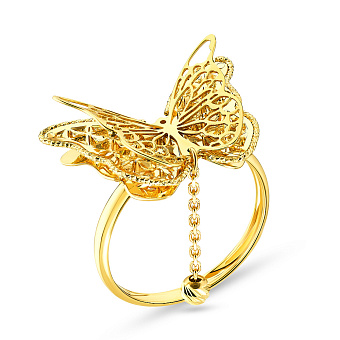 Кольцо Francelli из желтого золота с подвеской (арт. 140201ж)