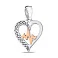 Серебряный кулон Сердце с фианитами (арт. 7203/640пю) – изображение 1