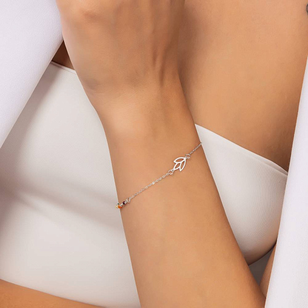 Тонкий браслет из белого золота (арт. 326957бцв) – изображение 4