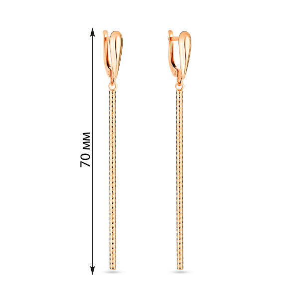 Золотые серьги с подвесками (арт. 104531) – изображение 2