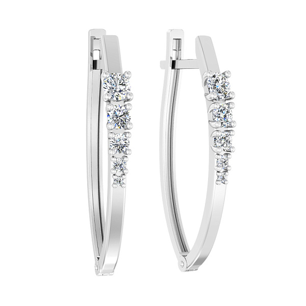 Сережки золоті з фіанітами (арт. 110559б) – зображення 1