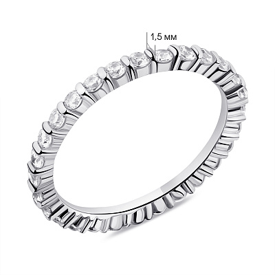 Серебряное кольцо с дорожкой из фианитов (арт. 7501/6235)