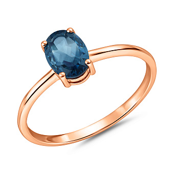 Кольцо из красного золота с топазом Лондон (арт. 141232Пл)