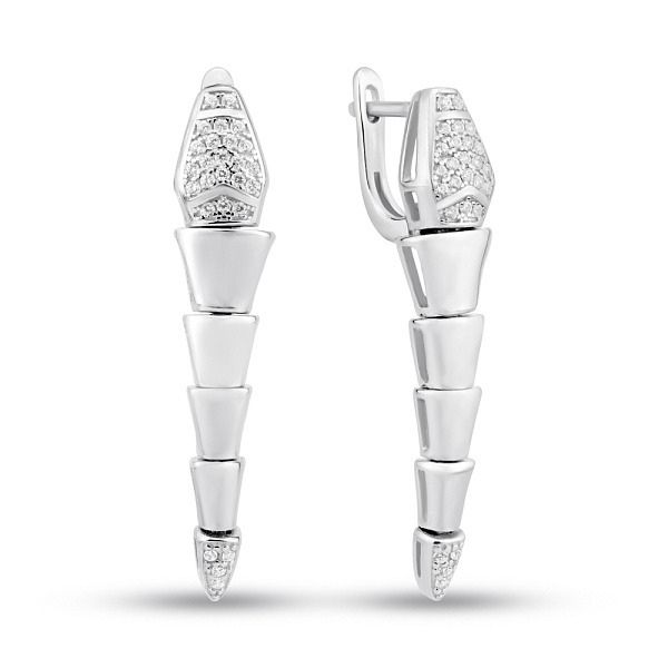 Серьги из серебра с фианитами (арт. 7502/9577) – изображение 1
