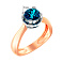 Золотое кольцо с топазом Blue Ocean (арт. 140752Пл) – изображение 3