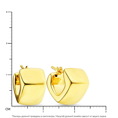 Сережки Francelli з жовтого золота без каміння (арт. 107402/15ж)
