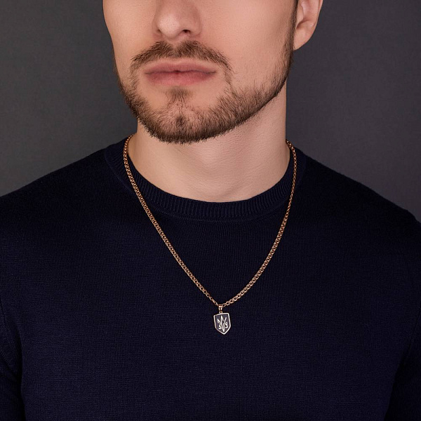 Подвес из красного золота ВСУ Трезубец с эмалью (арт. 440907ч) – изображение 8